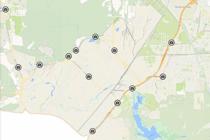 Карта камер гибдд московская область