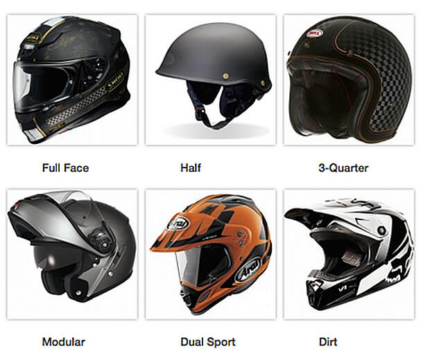 Мотоциклетные шлемы, виды, размеры, как правильно выбрать, фото - motonoob.ru