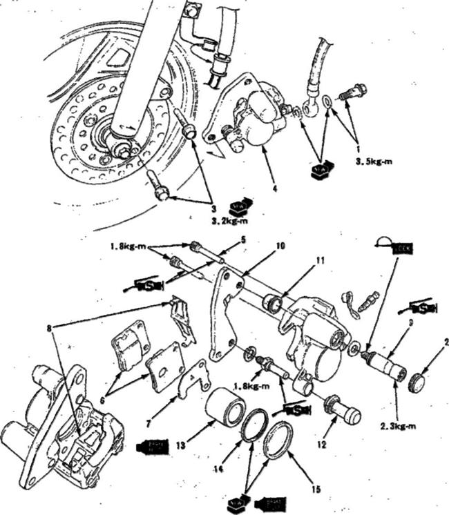 Механизм заднего тормоза скутеров китайских, тайваньских и корейских производителей