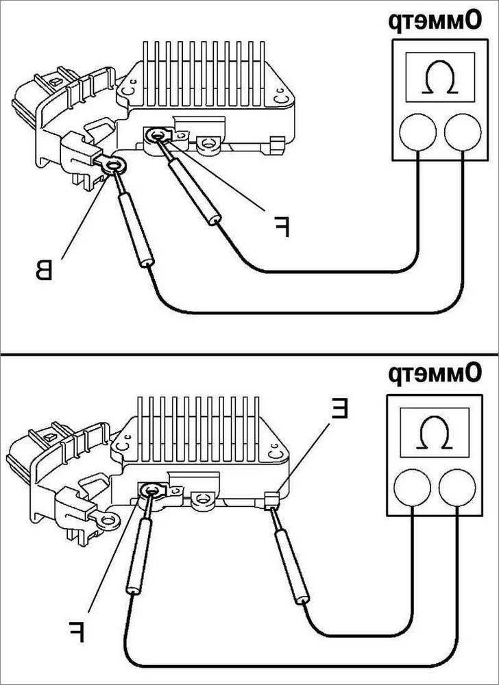 Как проверить регулятор напряжения генератора мультиметром