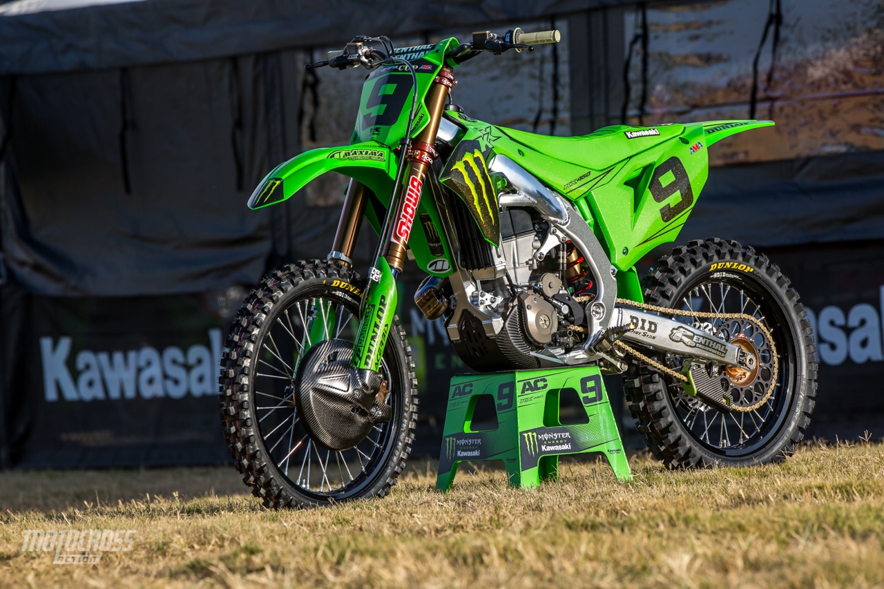 Kawasaki KX 450 по снегу