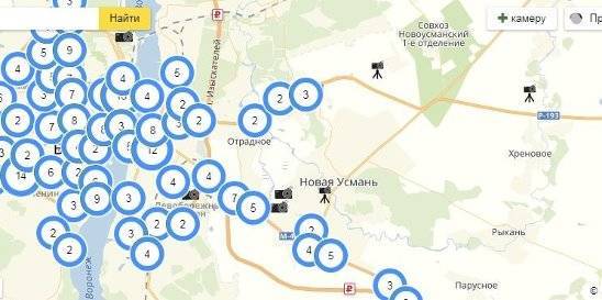 Карта камер гибдд в московском