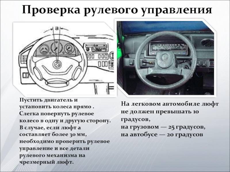 Cуммарный люфт в рулевом управлении - ptbnn.ru