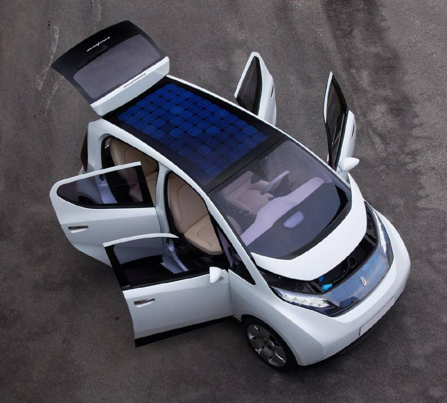 Автомобили на солнечных батареях и солнечная панель на крышу машины