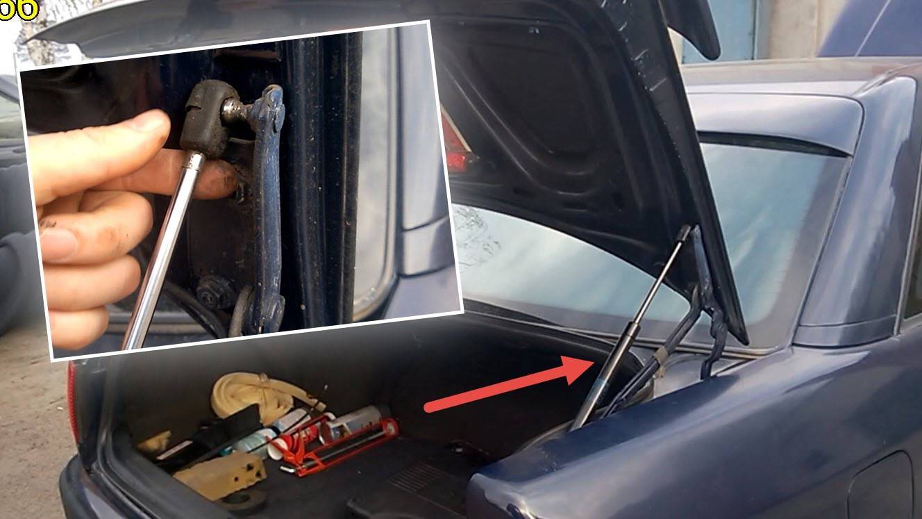 Амортизатор крышки багажника: коротко об устройстве, поломках и замене
