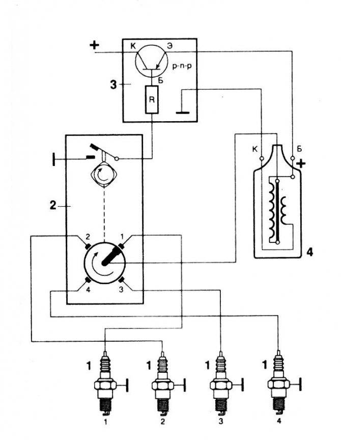 Схема подключения электронного зажигания