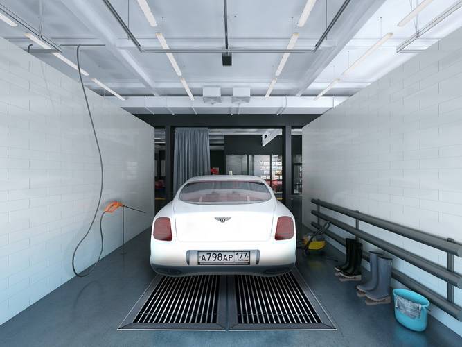 Описание процесса мойки днища автомобиля на подъемнике в гараже, необходимое оборудование