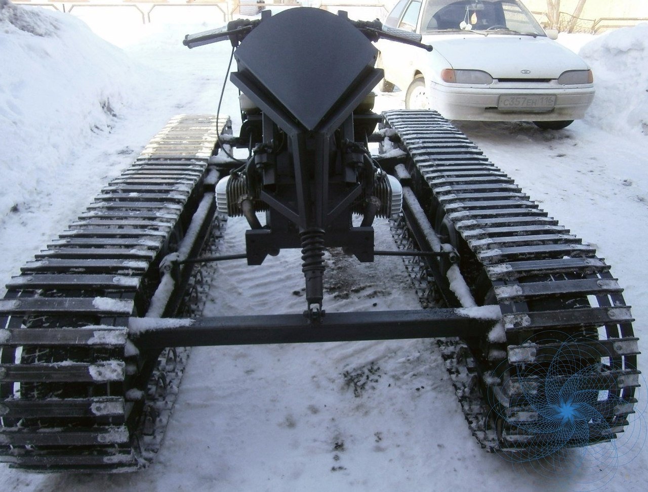 Самодельные снегоходы из мотоцикла