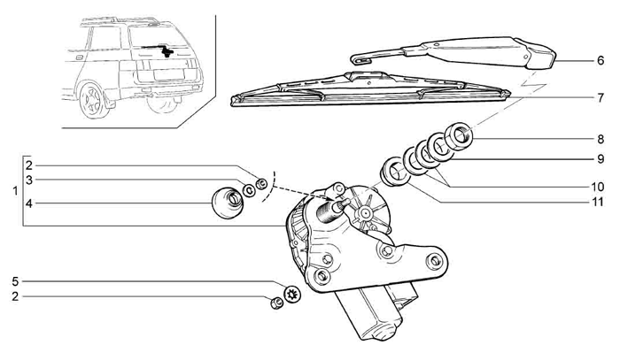 Схема дворников ваз 2101