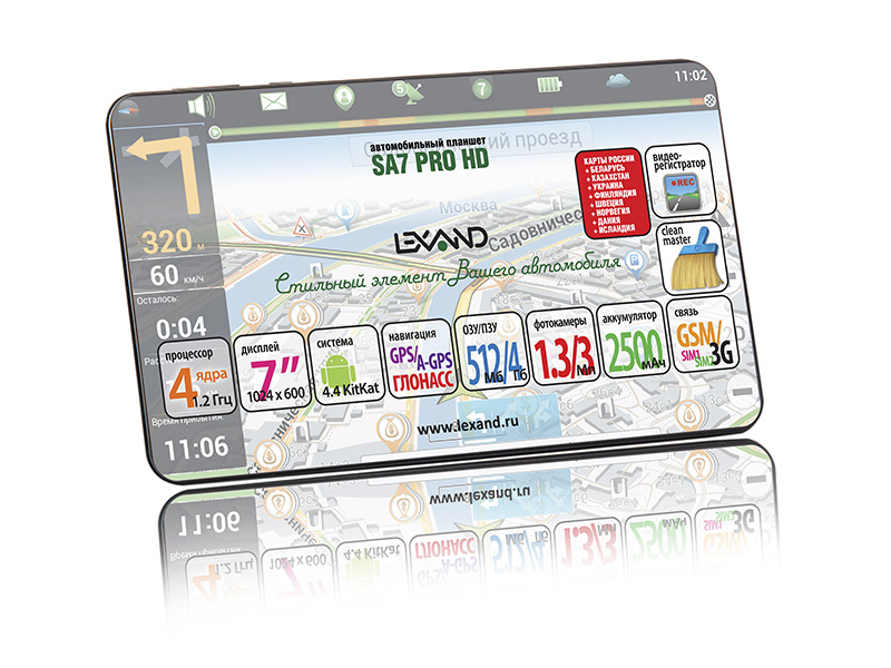 Навигатор gps lexand sc7 pro hd: портативный автомобильный планшет с навигацией