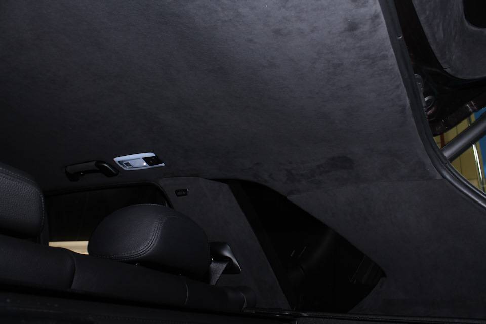 Перетяжка потолка автомобиля алькантарой своими руками - все о лада гранта