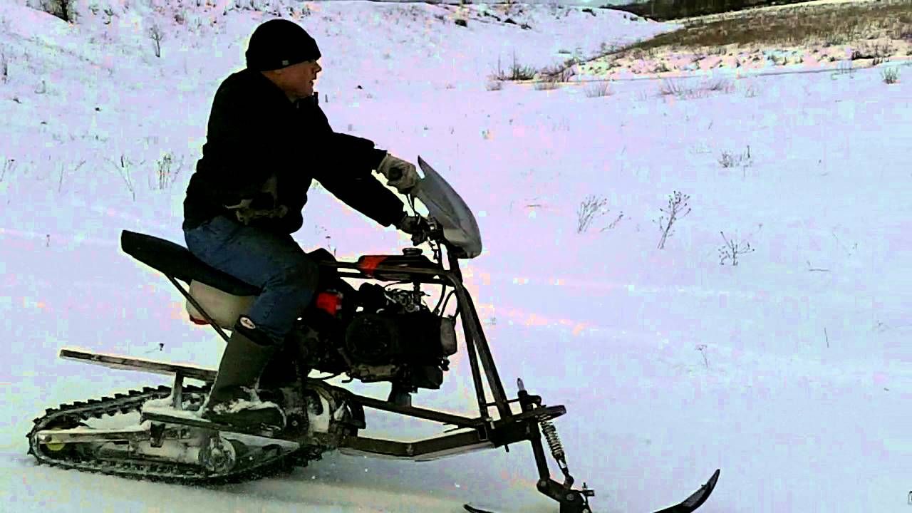 Как сделать трансформер из мопеда — самодельный снегоход
