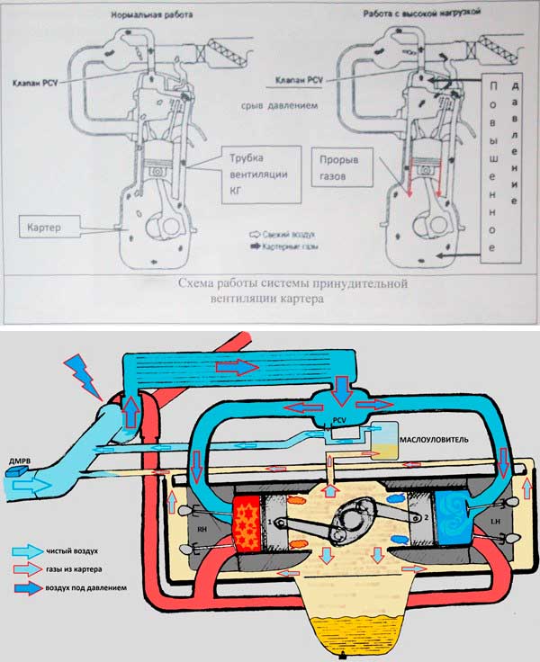 Вентиляция картера - система очистки двигателя, схема и устройство, назначение и принцип работы, как почистить или промыть, где находится клапан