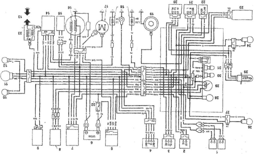 Схема электропроводки скутера хонда дио