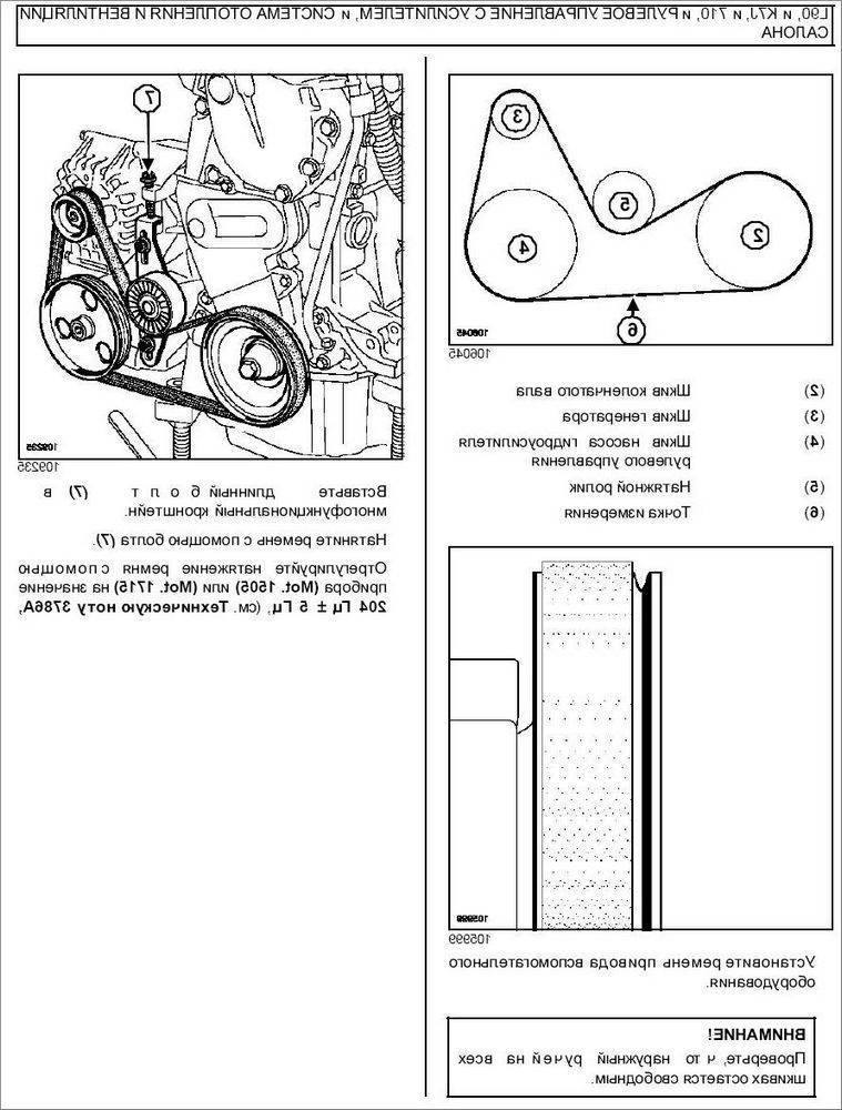 Рено дастер схема установки ремня генератора