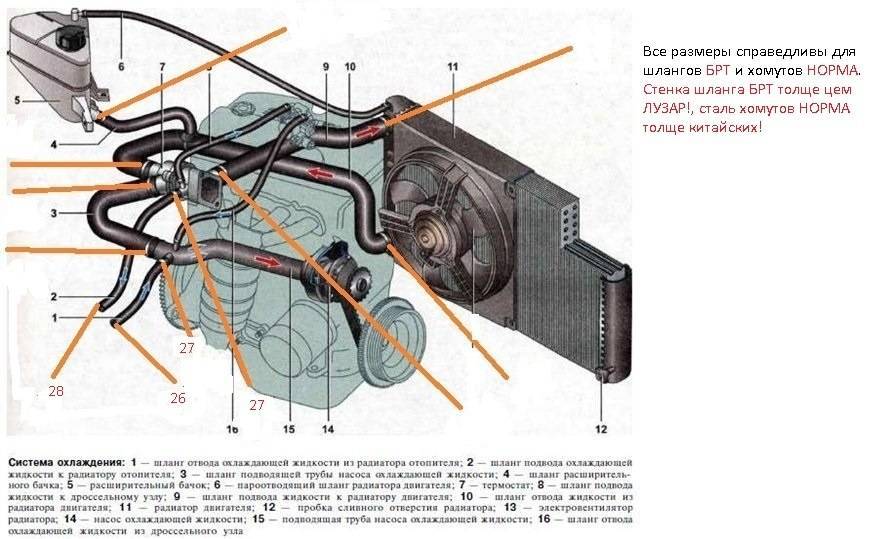 Система охлаждения лады калины. устройство системы охлаждения двигателя калины