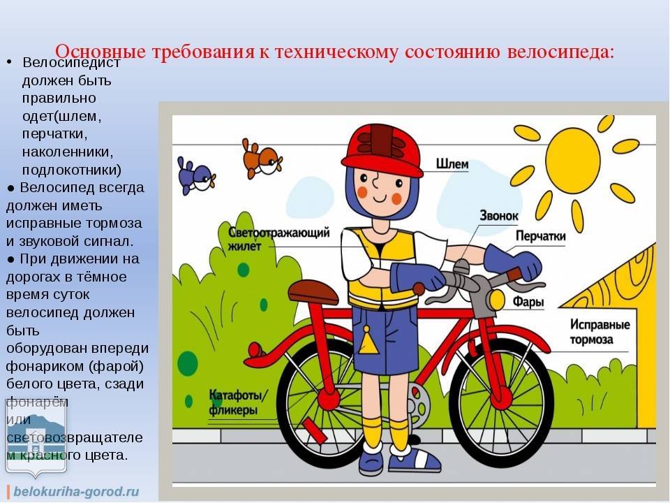 Правила дорожного движения для велосипедистов картинки для детей