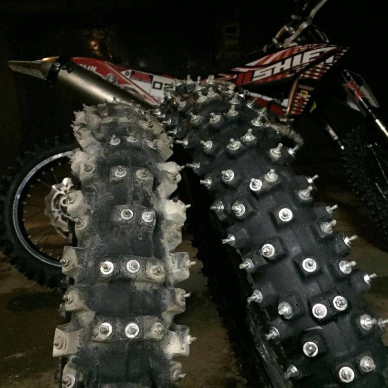 Установление шипов на резину мотоцикла. как сделать зимнюю резину на мотоцикл