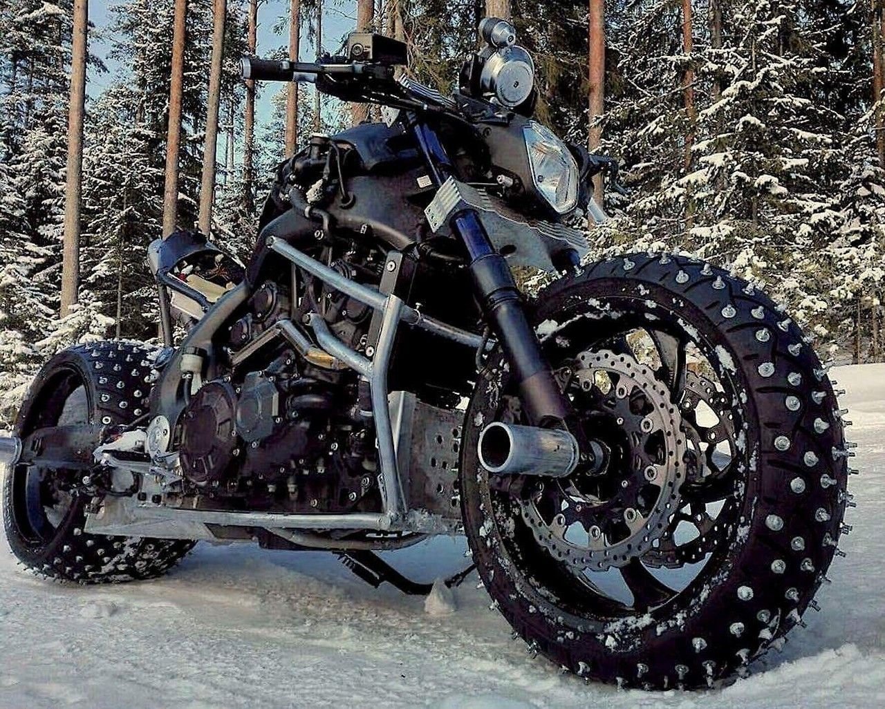 Снегоход с двигателем от мотоцикла своими руками