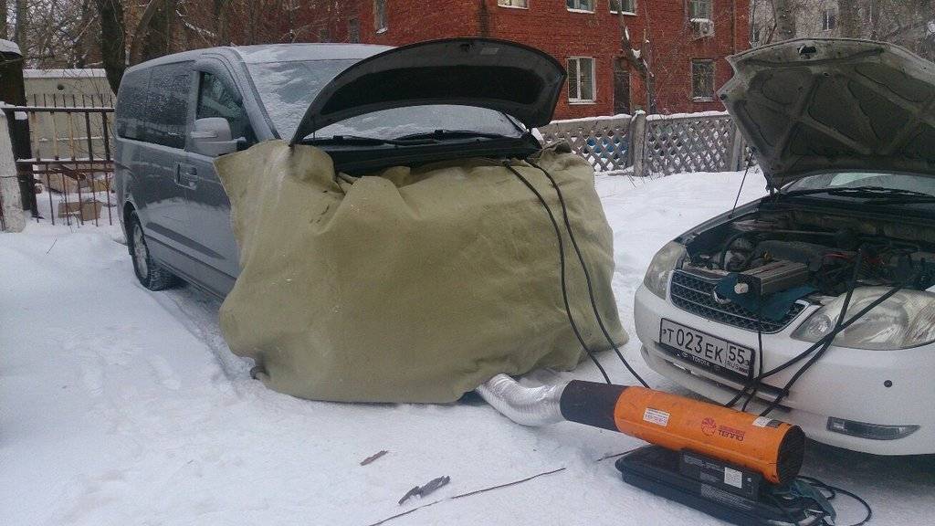 Как укрыть авто двигатель на зиму