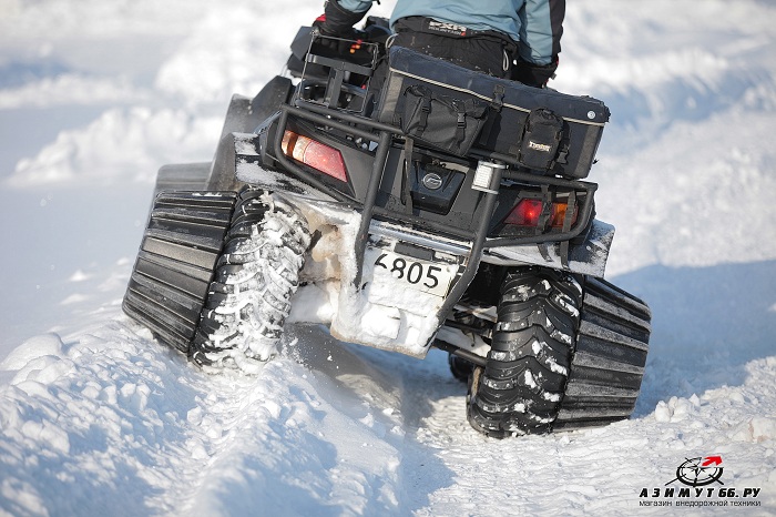 Увеличиваем проходимость квадроцикла по снегу и грязи: цепи, гусеницы, шипы