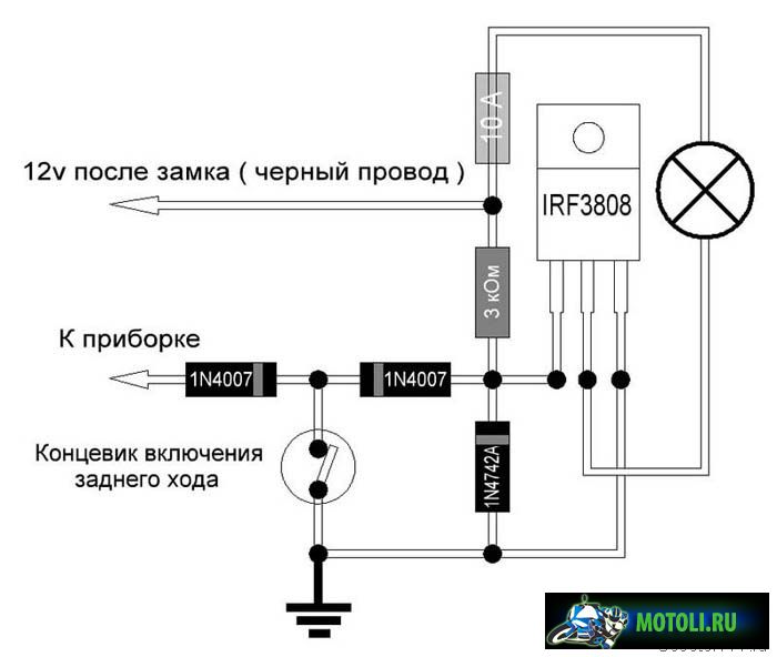 Задний свет для квадроцикла cf500-a