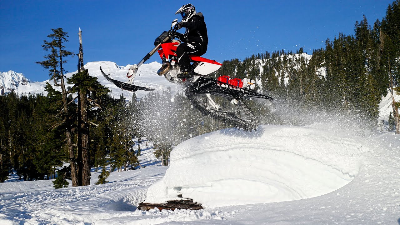 Снегоход с двигателем от мотоцикла своими руками